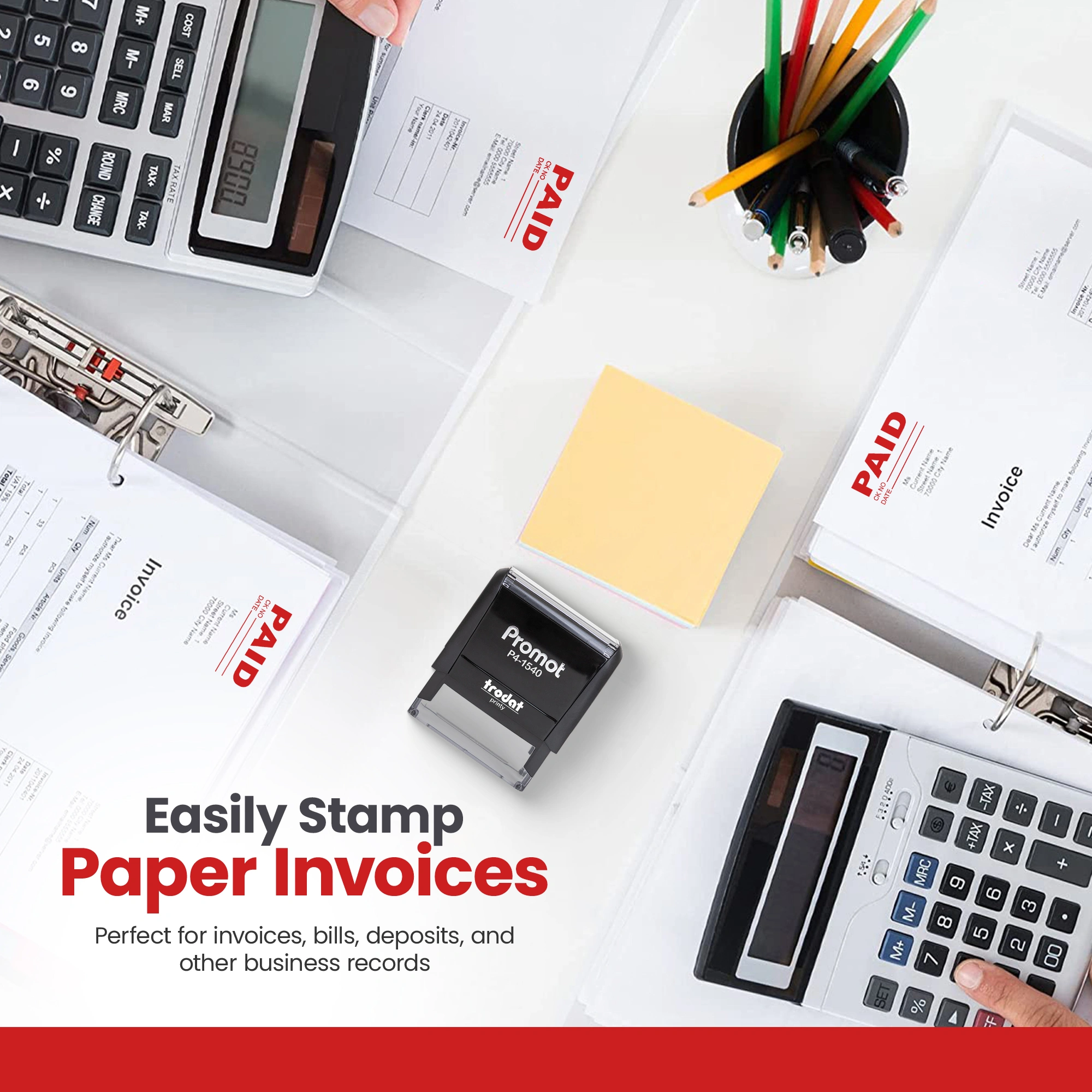 Paid Stamp - Check No. and Date
